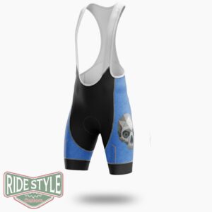 Skull Halloween Cycling Jersey Outfit - Bib Shorts-White
