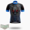 Skull Halloween Cycling Jersey Outfit - Short Sleeve Cycling Jersey-White