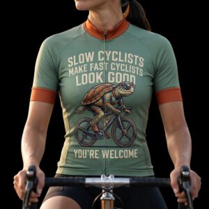 Slow Cyclists Make Fast Cyclists Look Good Cycling Jersey, Cycling Bicycle Shirt, Bib Short 2