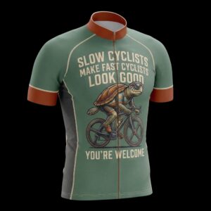 Slow Cyclists Make Fast Cyclists Look Good Cycling Jersey, Cycling Bicycle Shirt, Bib Short 3