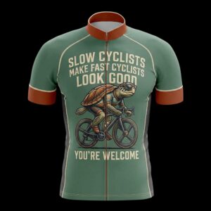 Slow Cyclists Make Fast Cyclists Look Good Cycling Jersey, Cycling Bicycle Shirt, Bib Short - Men's Short Sleeve Jersey - S