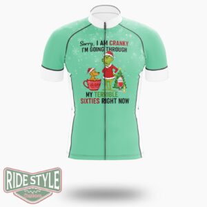 Sorry, I Am Cranky Grinch Chrismas Cycling Jersey Kit - Short Sleeve Cycling Jersey-White