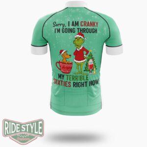 Sorry, I Am Cranky Grinch Chrismas Cycling Jersey Kit - Short Sleeve Cycling Jersey-White