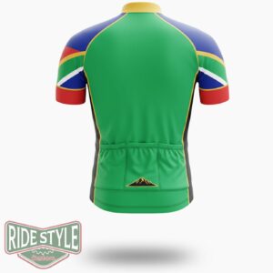 South Africa Cycling Jersey Outfit - Short Sleeve Cycling Jersey-White
