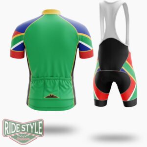 South Africa Cycling Jersey Outfit - Short Sleeve Cycling Jersey Kit-White