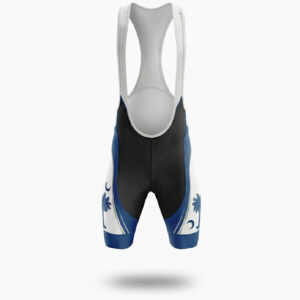 South Carolina Coconut Tree Bike Jersey, South Carolina Symbol Men's Bike Jersey Full Kit - Bib Shorts-White