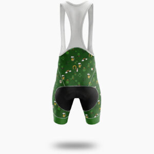 St. Patrick Day Irish Element Cycling Short Sleeve Jersey Set - Bib Shorts-White