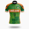 St Patrick Holiday, Ireland Irish Cycling Jersey, Ireland Cycling Jersey Kit - Short Sleeve Cycling Jersey-White