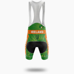 St Patrick Holiday, Ireland Irish Cycling Jersey, Ireland Cycling Jersey Kit - Bib Shorts-White
