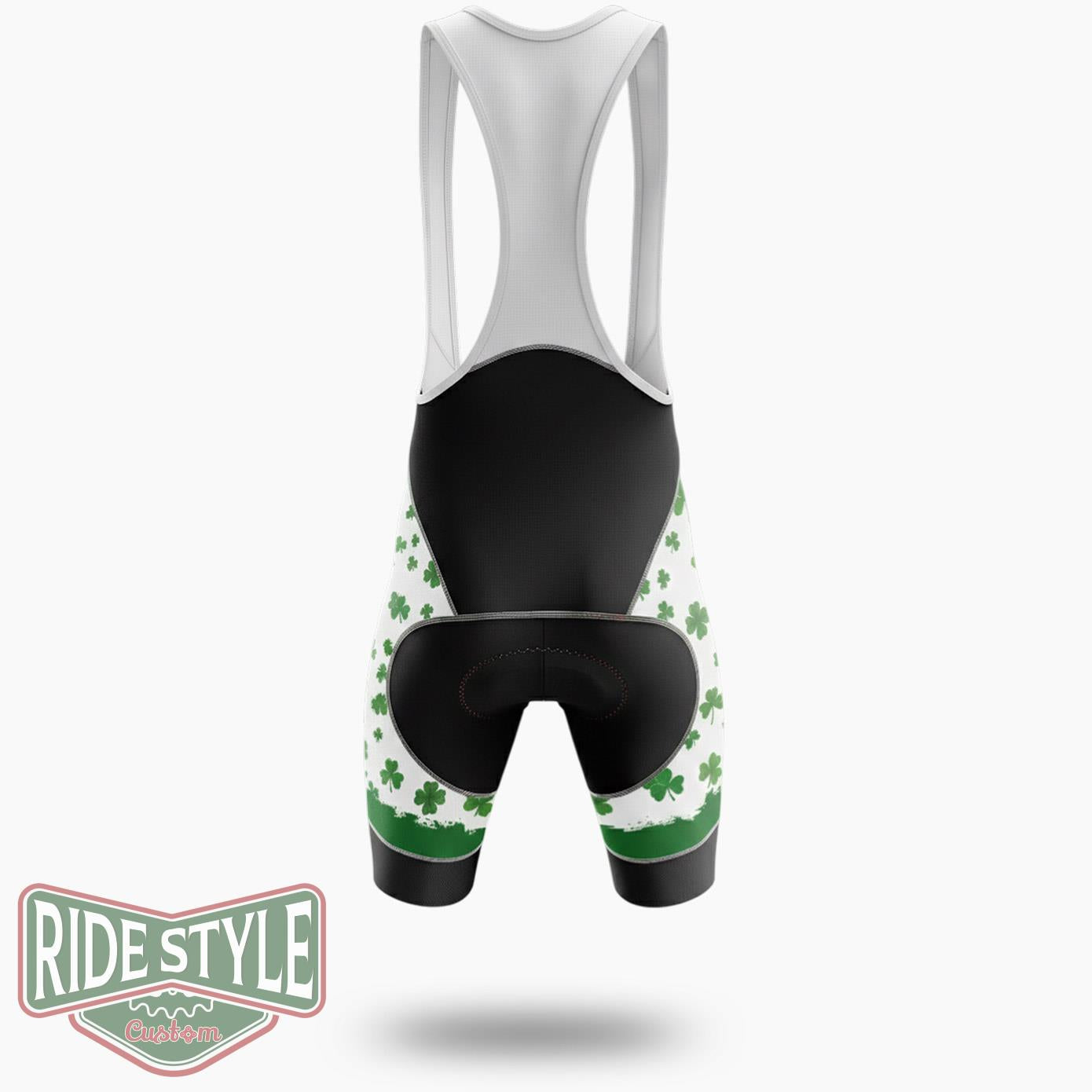 St. Patrick's Day Cats Cycling Jersey Outfit - Bib Shorts-White