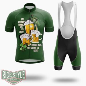 St. Patrick's Day In Heaver There Is No Beer Cycling Jersey Outfit - Short Sleeve Cycling Jersey Kit-White