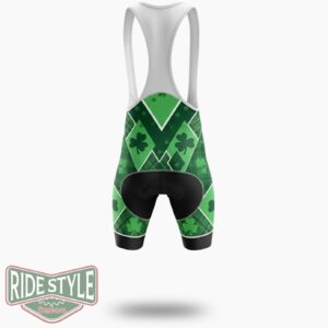 St. Patrick S Day Ireland Gnome Cycling Jersey Outfit - Bib Shorts-White
