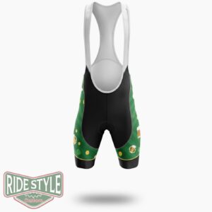 St. Patrick's Day Shamrock Irish Cycling Jersey Outfit - Bib Shorts-White