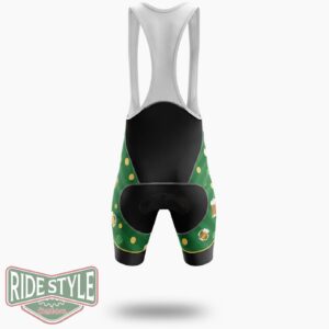 St. Patrick's Day Shamrock Irish Cycling Jersey Outfit - Bib Shorts-White