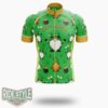 St Patricks Day Lucky Shamrock Leopard Gnomes Irish Cycling Jersey Outfit - Short Sleeve Cycling Jersey-White