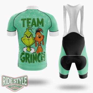Team Grinch Cycling Jersey Kit - Short Sleeve Cycling Jersey Kit-White
