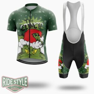 Clinch Santa Clause Cycling Jersey Kit - Short Sleeve Cycling Jersey Kit-White