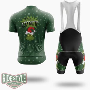 Clinch Santa Clause Cycling Jersey Kit - Short Sleeve Cycling Jersey Kit-White