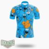 The Cookie Monster Blue Cycling Jersey Kit - Short Sleeve Cycling Jersey-White