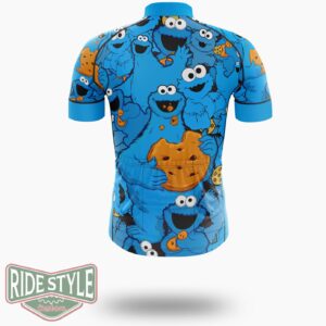 The Cookie Monster Blue Cycling Jersey Kit - Short Sleeve Cycling Jersey-White