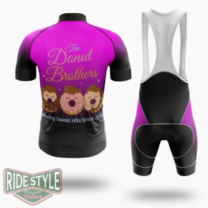 The Donut Brothers Cycling Jersey Kit, Bicycle Clothing - Short Sleeve Cycling Jersey Kit-White