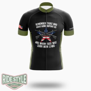 The Fallen Soldiers Usa Flag American Memorial Day Cycling Jersey Kit - Short Sleeve Cycling Jersey-White