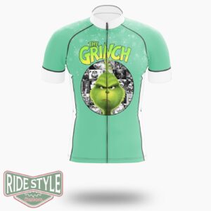 The Grrinch Face Christmas Cycling Jersey Kit - Short Sleeve Cycling Jersey-White