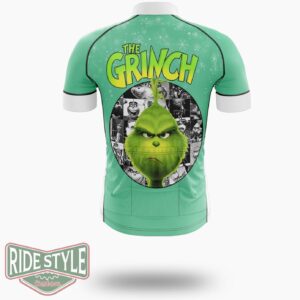 The Grrinch Face Christmas Cycling Jersey Kit - Short Sleeve Cycling Jersey-White