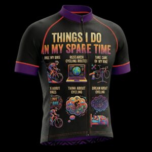 Things I Do In My Spare Time Funny Cycling Jersey, Cycling Bicycle Shirt 2