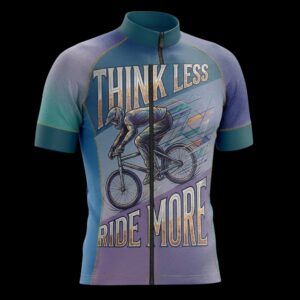 Think Less Ride More Cycling Jersey, Cycling Bicycle Shirt 2