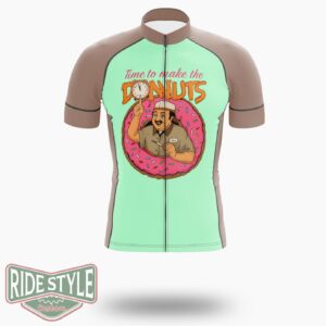 Time To Make The Donuts Cycling Jersey Kit, Bicycle Clothing Summer New - Short Sleeve Cycling Jersey-White