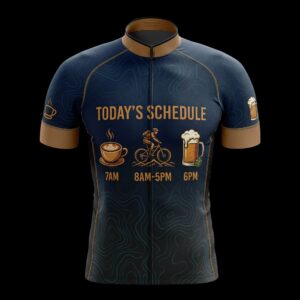 Today's Schedule Cycling Jersey, Cycling Bicycle Shirt, Cycling Bib Short - Men's Short Sleeve Jersey - S