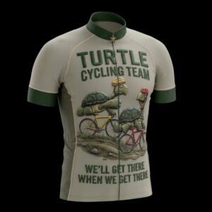 Turtle Cycling Team We'll Get There When We Get There Cycling Jersey, Cycling Bicycle Shirt 2