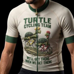 Turtle Cycling Team We'll Get There When We Get There Cycling Jersey, Cycling Bicycle Shirt 3