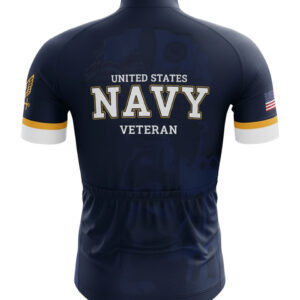 U.S Navy Blue Cycling Jersey For Men, Navy Cycling Kit - Short Sleeve Cycling Jersey-Navy