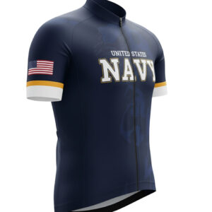 U.S Navy Blue Cycling Jersey For Men, Navy Cycling Kit - Short Sleeve Cycling Jersey-Navy
