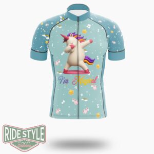 Unicorn I'm Magical Cycling Jersey Kit, Bicycle Clothing - Short Sleeve Cycling Jersey-White