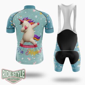 Unicorn I'm Magical Cycling Jersey Kit, Bicycle Clothing - Short Sleeve Cycling Jersey Kit-White