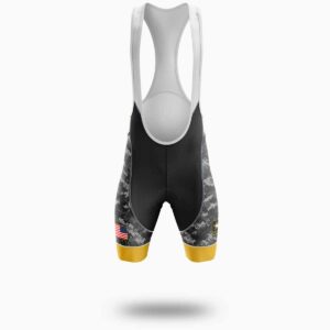 US Army Black Camo Cycling Jersey, Cycling Full Kit - Bib Shorts-White