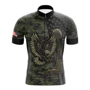 US Army Veteran Personalized Name, Camo Personalized Cycling Jersey Kit