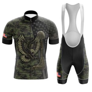 US Army Veteran Personalized Name, Camo Personalized Cycling Jersey Kit