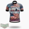 Us Flag Memorial Day Cycling Jersey Kit - Short Sleeve Cycling Jersey-White
