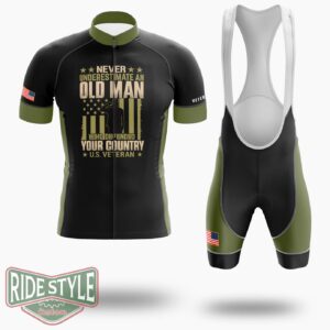 Us Veteran Memorial Day Cycling Jersey Kit - Short Sleeve Cycling Jersey Kit-White