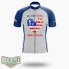 Usa Flag American Patriotic Heart Armed Forces Memorial Day Cycling Jersey Kit - Short Sleeve Cycling Jersey-White