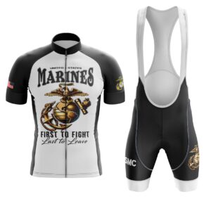 USMC First To Fight Cycling Jersey, Red Cycling Jersey Kit