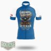 Veterans Day I Am A Grumpy Old Veteran Oversized Cycling Jersey - Short Sleeve Cycling Jersey-White