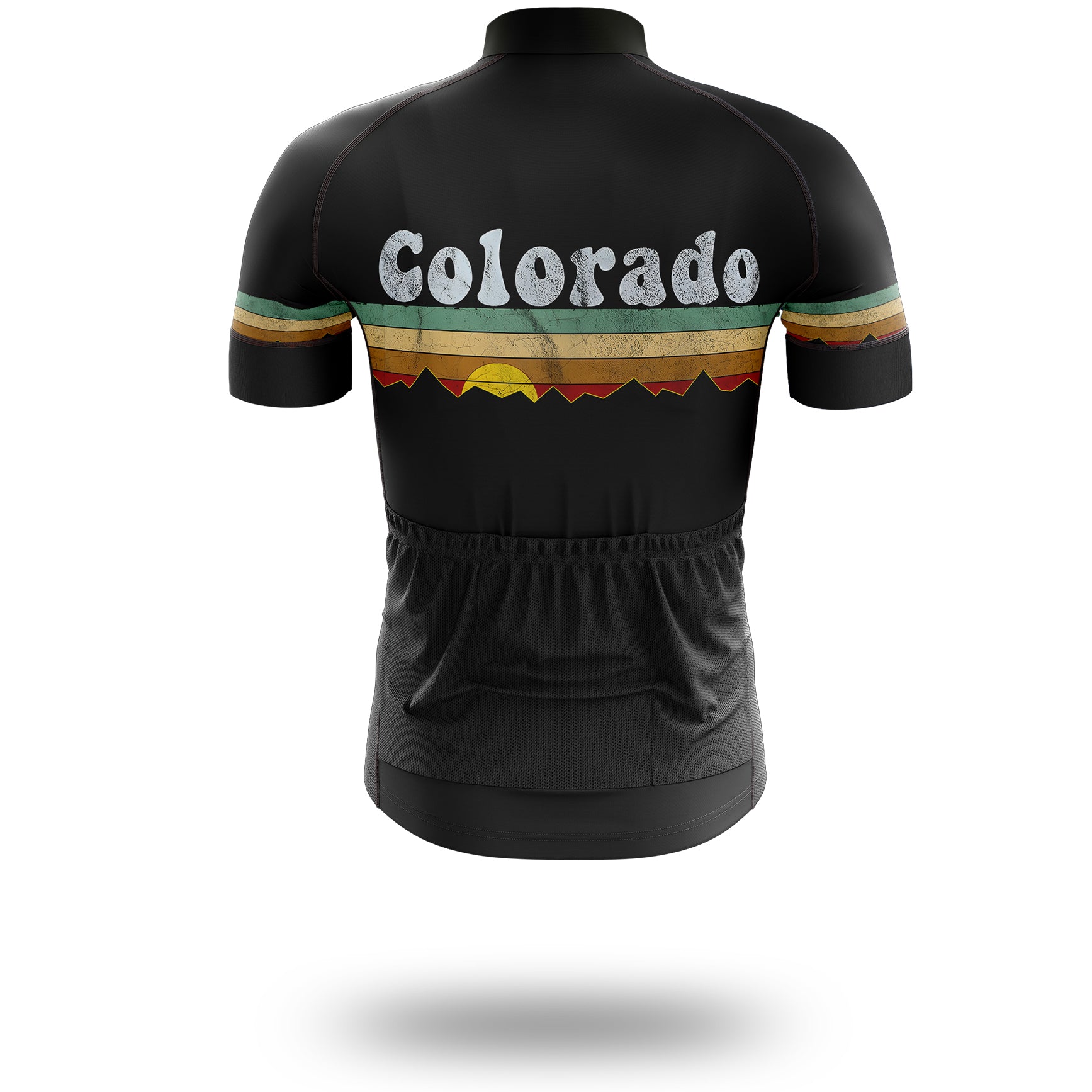 Vintage 70s Retro Colorado Cycling Jersey, Retro Cycling Kit - Short Sleeve Cycling Jersey-White