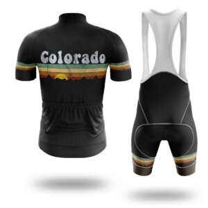 Vintage 70s Retro Colorado Cycling Jersey, Retro Cycling Kit - Short Sleeve Cycling Jersey Kit-White