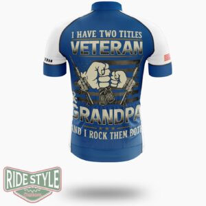Vintage I Have Two Titles Veteran Classic Cycling Jersey - Short Sleeve Cycling Jersey-White