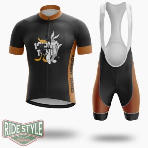 Vintage Looney Tunes Daffy Ducks Cycling Jersey Kit - Short Sleeve Cycling Jersey Kit-White
